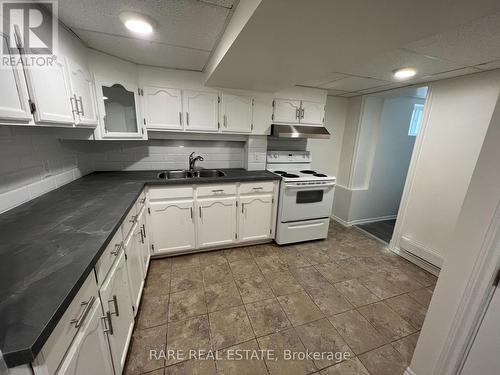 Lower - 186 Calvington Drive, Toronto, ON - Indoor Photo Showing Kitchen With Double Sink