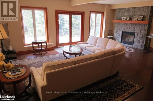 1130 Parsons Road, Dysart Et Al, ON - Indoor Photo Showing Living Room With Fireplace