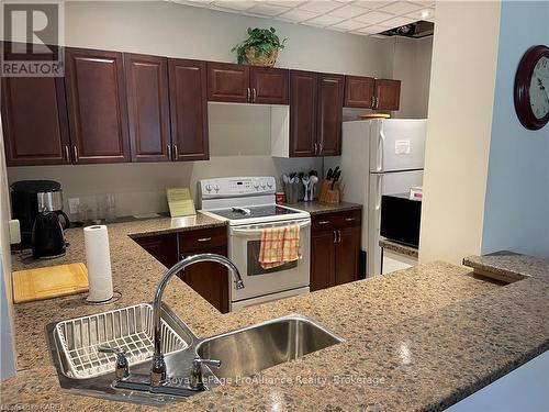 208 - 120 Barrett Court, Kingston (Kingston East (Incl Barret Crt)), ON - Indoor Photo Showing Kitchen With Double Sink