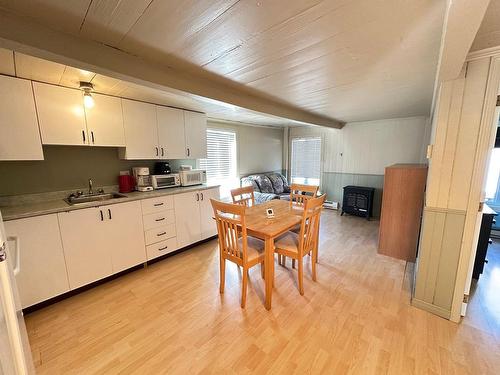 Kitchen - 406 Rue Fortin, La Pocatière, QC - Indoor Photo Showing Other Room With Fireplace