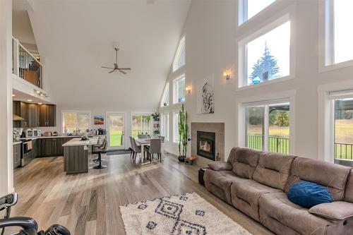 738 Bolton Road, Tappen, BC - Indoor Photo Showing Living Room With Fireplace