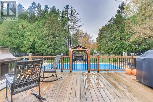 125 Union Avenue, Middlesex Centre (Komoka), ON - Outdoor With Above Ground Pool With Deck Patio Veranda