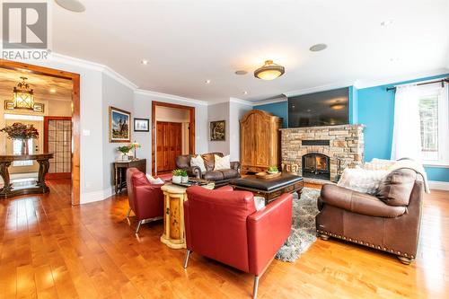 223 Olivers Pond Road, Portugal Cove-St. Philips, NL - Indoor Photo Showing Living Room With Fireplace