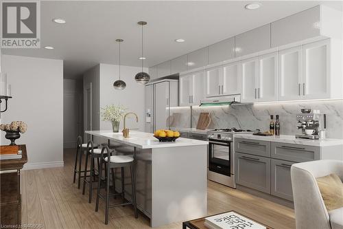 Artist Rendering. May not be exactly as shown. - 440 Wellington St Ll E Unit# 13, Mount Forest, ON - Indoor Photo Showing Kitchen With Upgraded Kitchen