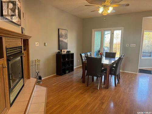 Rae'S N Sons Acreage, Orkney Rm No. 244, SK - Indoor Photo Showing Dining Room With Fireplace