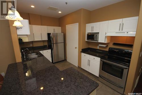 501 1901 Victoria Avenue, Regina, SK - Indoor Photo Showing Kitchen With Double Sink