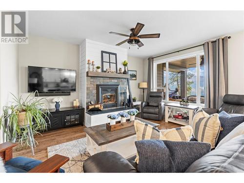 260 Terry Road, Enderby, BC - Indoor Photo Showing Living Room With Fireplace