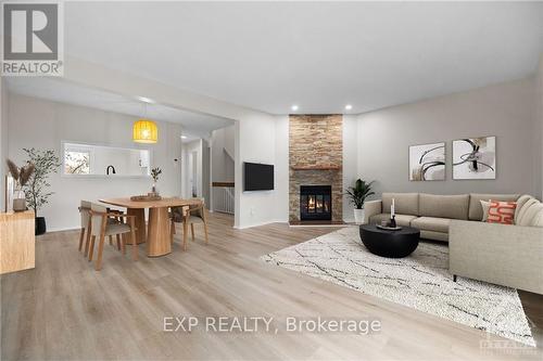 E - 292 Dalehurst Drive, Ottawa, ON - Indoor Photo Showing Living Room With Fireplace