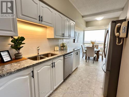 1203 - 744 Wonderland Road S, London, ON - Indoor Photo Showing Kitchen With Stainless Steel Kitchen With Double Sink