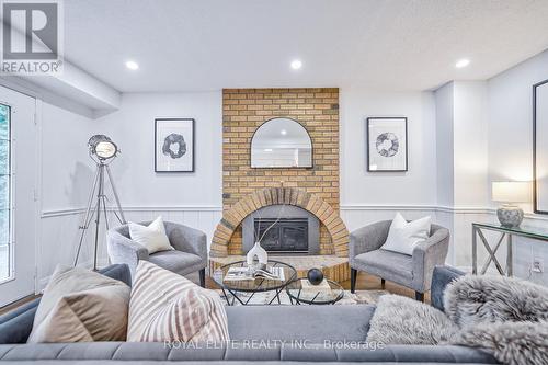 92 Breckonwood Crescent, Markham, ON - Indoor Photo Showing Living Room With Fireplace