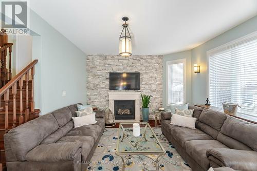 4 Listcreek Road, Brampton, ON - Indoor Photo Showing Living Room With Fireplace