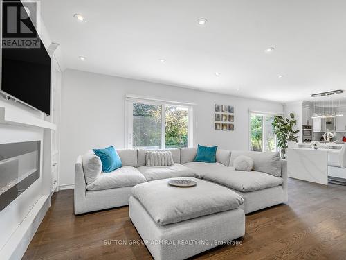 19 Nevada Avenue, Toronto, ON - Indoor Photo Showing Living Room With Fireplace