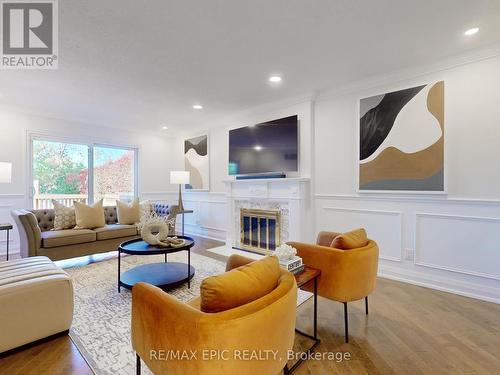 26 Bluffwood Drive, Toronto, ON - Indoor Photo Showing Living Room With Fireplace