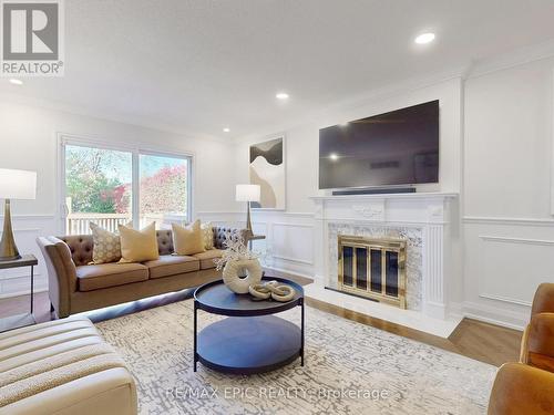 26 Bluffwood Drive, Toronto, ON - Indoor Photo Showing Living Room With Fireplace