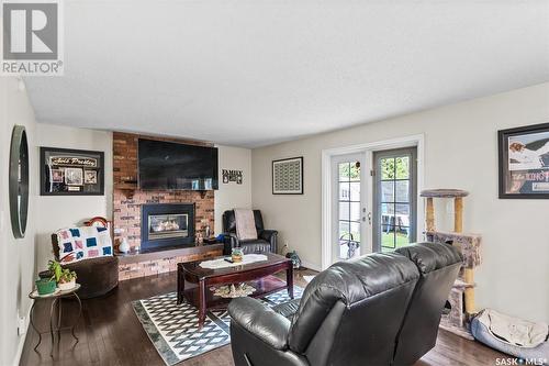 119 Whiteshore Crescent, Saskatoon, SK - Indoor Photo Showing Living Room With Fireplace