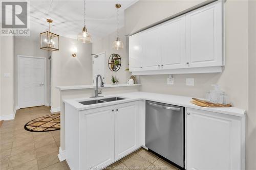 200 Manning Road Unit# 406, Tecumseh, ON - Indoor Photo Showing Kitchen With Double Sink