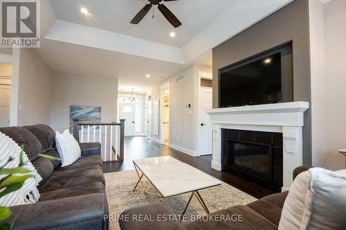 1 Sunrise Lane, Lambton Shores (Grand Bend), ON - Indoor Photo Showing Living Room With Fireplace