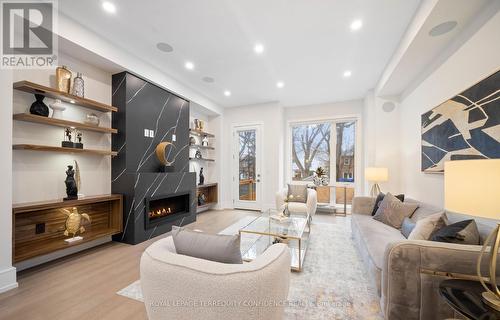 32 Florence Avenue, Toronto, ON - Indoor Photo Showing Living Room With Fireplace