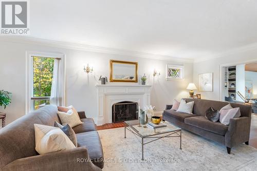 95 Ridge Drive, Toronto, ON - Indoor Photo Showing Living Room With Fireplace