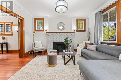 127 Bellwoods Avenue, Toronto, ON - Indoor Photo Showing Living Room With Fireplace