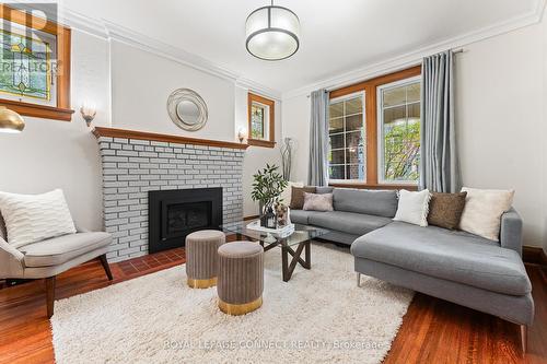 127 Bellwoods Avenue, Toronto, ON - Indoor Photo Showing Living Room With Fireplace