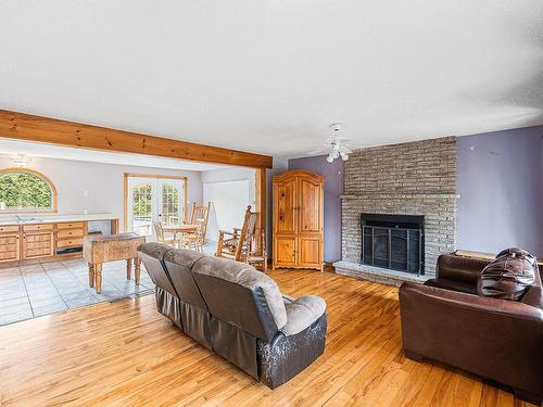 Living room - 2459 Rue De Charlesbourg, Dunham, QC - Indoor Photo Showing Living Room With Fireplace