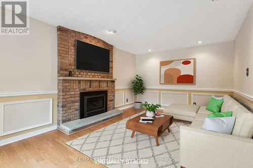 2008 Grenville Drive, Oakville, ON - Indoor Photo Showing Living Room With Fireplace