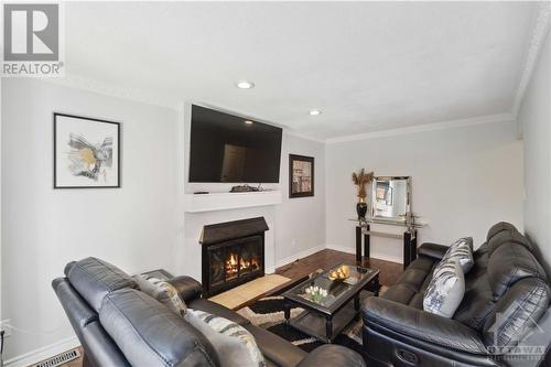 1433 Laurin Crescent, Orleans, ON - Indoor Photo Showing Living Room With Fireplace