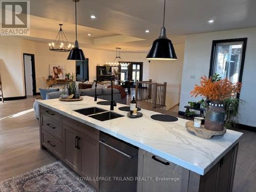 14678 Ten Mile Road, Middlesex Centre (Ilderton), ON - Indoor Photo Showing Kitchen With Double Sink