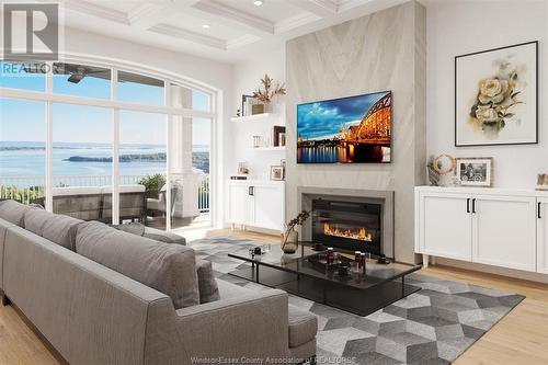 359 Dalhousie Street Unit# 103, Amherstburg, ON - Indoor Photo Showing Living Room With Fireplace