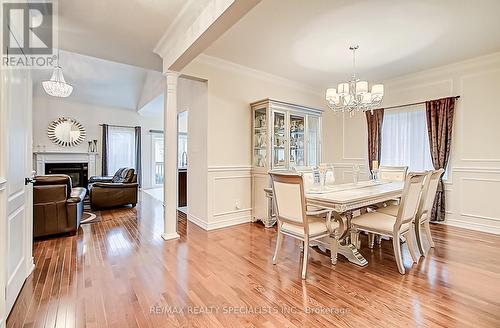 14 Alamode Road, Brampton, ON - Indoor Photo Showing Dining Room With Fireplace