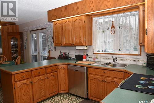 109 Lipton Street, Balcarres, SK - Indoor Photo Showing Kitchen With Double Sink