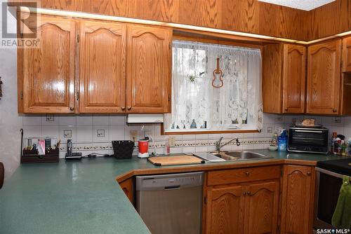 109 Lipton Street, Balcarres, SK - Indoor Photo Showing Kitchen With Double Sink