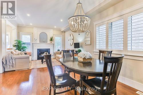 3089 Ferguson Drive, Burlington, ON - Indoor Photo Showing Dining Room With Fireplace