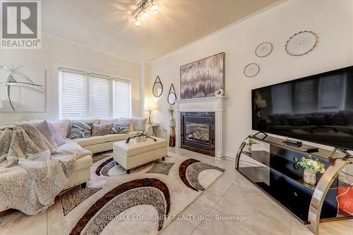 69 Clearfield Drive, Brampton, ON - Indoor Photo Showing Living Room With Fireplace