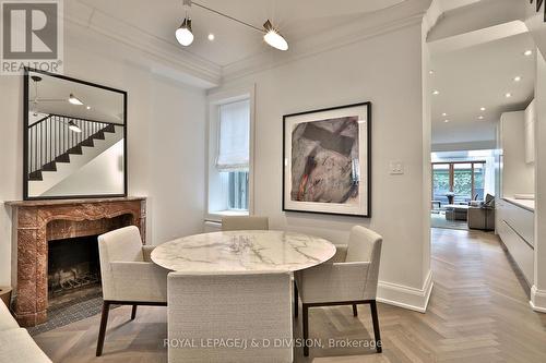 69 Sullivan Street, Toronto, ON - Indoor Photo Showing Dining Room With Fireplace