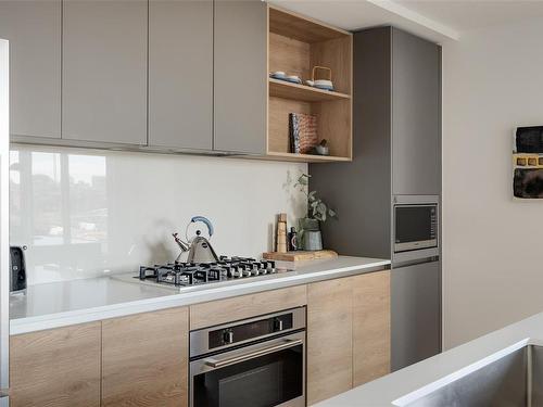 403-369 Tyee Rd, Victoria, BC - Indoor Photo Showing Kitchen With Upgraded Kitchen