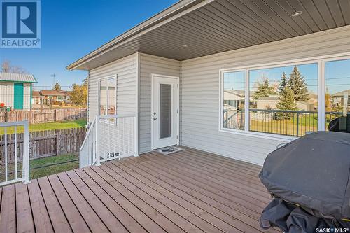 206 2Nd Avenue, Hanley, SK - Outdoor With Deck Patio Veranda With Exterior