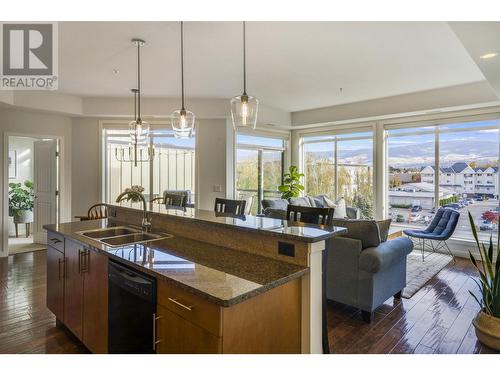 1933 Ambrosi Road Unit# 406, Kelowna, BC - Indoor Photo Showing Kitchen With Double Sink