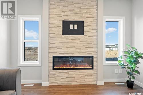 130 Kostiuk Crescent, Saskatoon, SK - Indoor With Fireplace