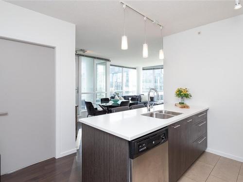 803-834 Johnson St, Victoria, BC - Indoor Photo Showing Kitchen With Double Sink