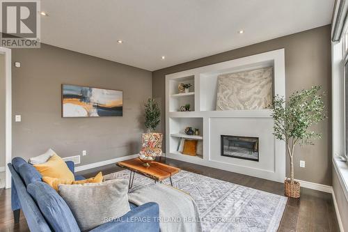 1281 Waterwheel Road, London, ON - Indoor Photo Showing Living Room With Fireplace