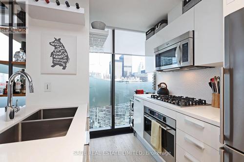 3303 - 224 King Street W, Toronto, ON - Indoor Photo Showing Kitchen With Stainless Steel Kitchen With Double Sink With Upgraded Kitchen