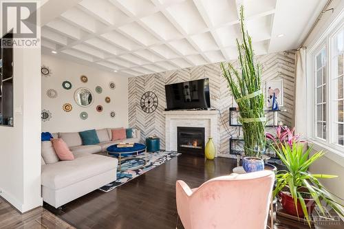 341 Shadehill Crescent, Ottawa, ON - Indoor Photo Showing Living Room With Fireplace