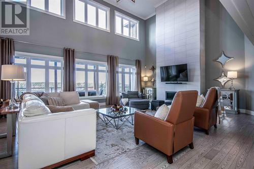 67 O'Rourkes Road, Holyrood, NL - Indoor Photo Showing Living Room With Fireplace