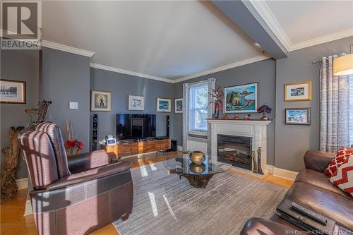 1575 Chemin Rivière-À-La-Truite Road, Rivière-À-La-Truite, NB - Indoor Photo Showing Living Room With Fireplace