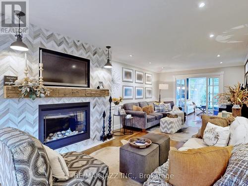 1633 Charles Street, Whitby (Port Whitby), ON - Indoor Photo Showing Living Room With Fireplace