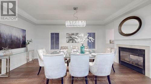 341 Bathurst Glen Drive, Vaughan, ON - Indoor Photo Showing Dining Room With Fireplace