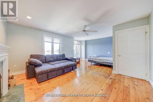 28 Goodman Road, Kawartha Lakes, ON - Indoor Photo Showing Living Room With Fireplace