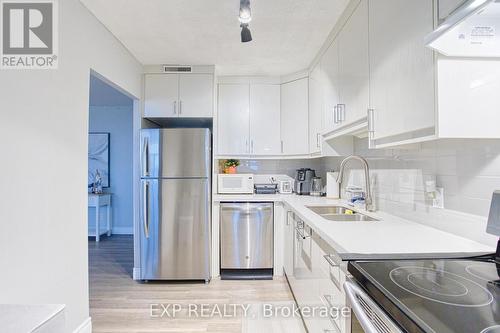 407 - 215 Glenridge Avenue, St. Catharines, ON - Indoor Photo Showing Kitchen With Double Sink